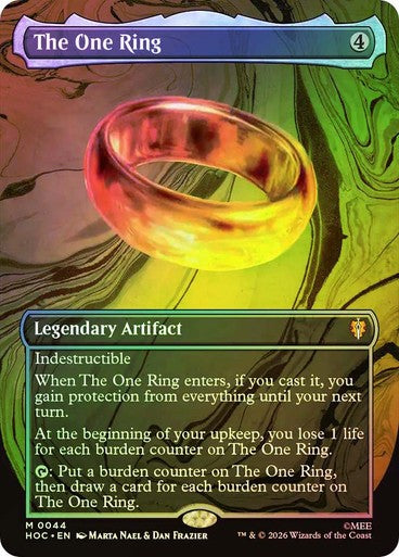 FOIL BORDERLESS The One Ring ~ The Hobbit [ MINT ] [ Magic MTG ]