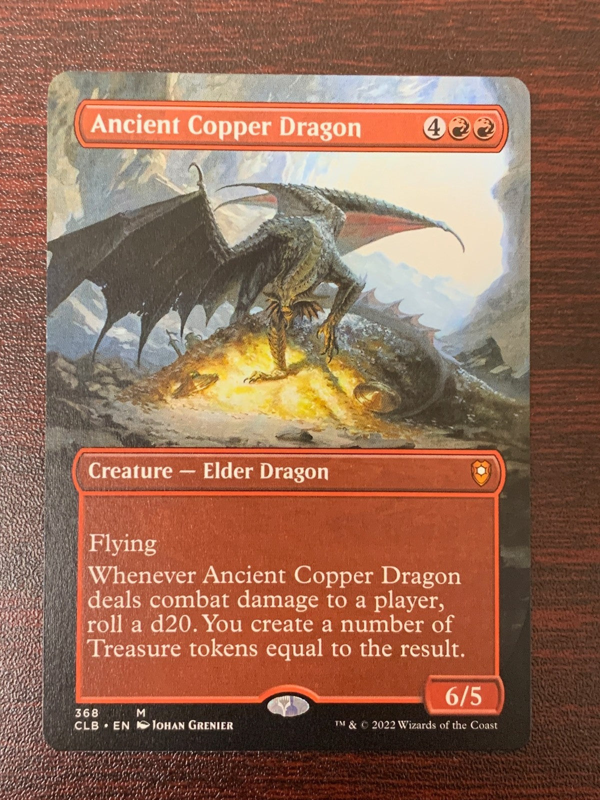 BORDERLESS Ancient Copper Dragon ~ Commander Legends 2 [ MINT ] [ Magic MTG ]