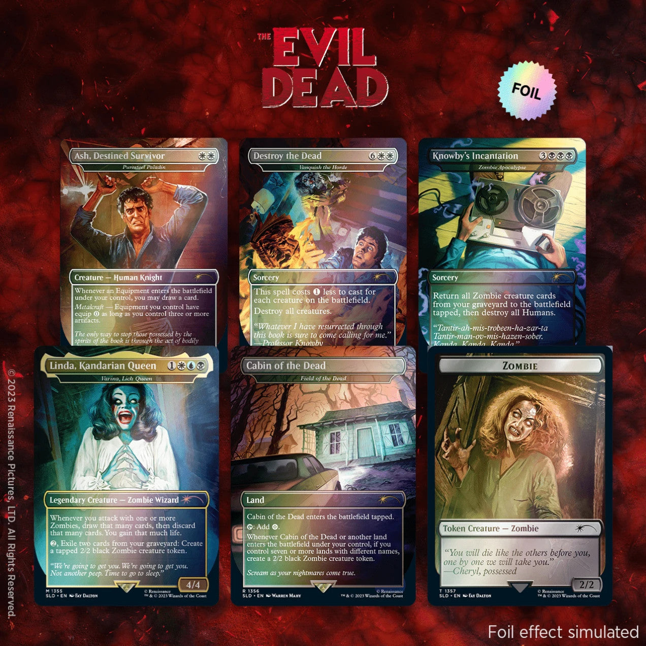 FULL FOIL SET (no Box) ~ Secret Lair: The Evil Dead [ MINT ] [ Magic MTG ]