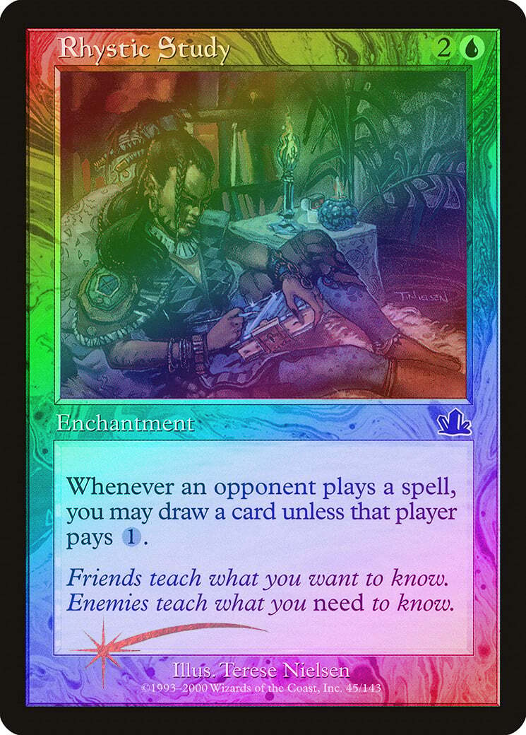 FOIL Rhystic Study ~ Prophecy [ NearMint/Excellent+ ] [ Magic MTG ]