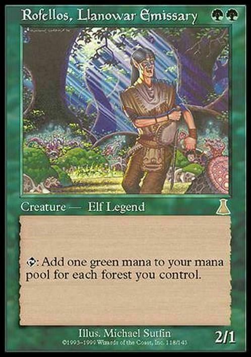 Rofellos, Llanowar Emissary ~ Urza's Destiny [ GOOD ] [ Magic MTG ]