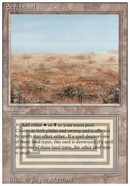 Scrubland ~ Revised [ MODERATELY PLAYED ] [ Magic the Gathering MTG ]