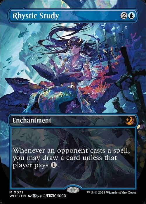 ANIME Rhystic Study ~ Wilds of Eldraine: Enchanting Tales [ EX ] [ Magic MTG ]