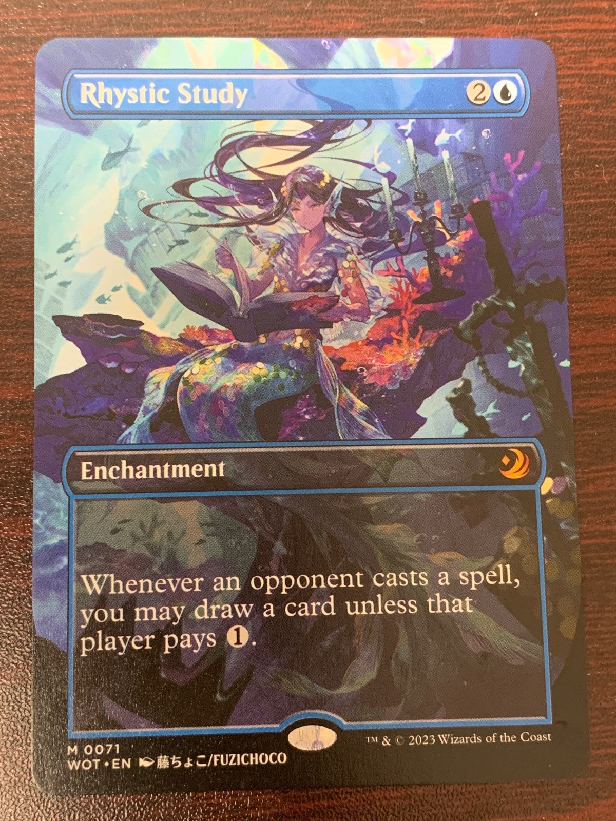 ANIME Rhystic Study ~ Wilds of Eldraine: Enchanting Tales [ EX ] [ Magic MTG ]