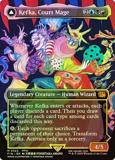 FOIL ANIME Kefka, Court Mage ~ Final Fantasy [ Excellent ] [ Magic MTG ]