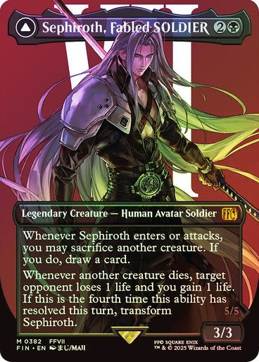 FOIL ALTERNATE Sephiroth, Fabled SOLDIER ~ Final Fantasy [ NM ] [ Magic MTG ]