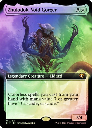FOIL BORDERLESS Zhulodok, Void Gorger ~ Commander Masters [ NM ] [ Magic MTG ]
