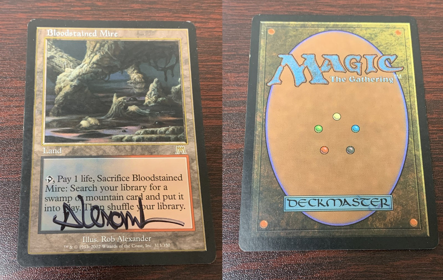 SIGNED Bloodstained Mire ~ Onslaught [ GOOD CONDITION ] [ Magic MTG ]