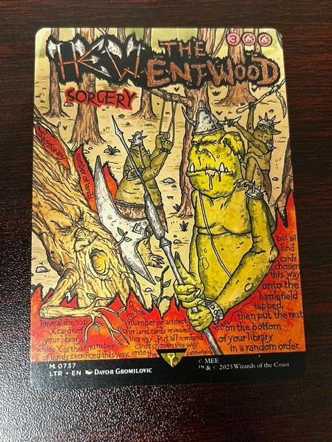POSTER Hew the Entwood ~ The Lord of the Rings [ Excellent+ ] [ Magic MTG ]