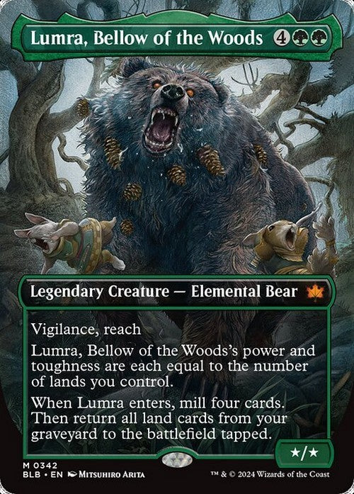 BORDERLESS Lumra, Bellow of the Woods ~ Bloomburrow [ EX+ ] [ Magic MTG ]