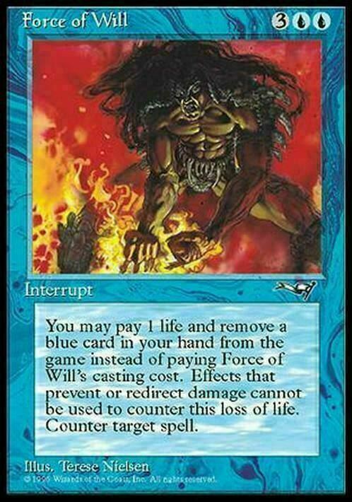 Force of Will ~ Alliances [ MODERATELY PLAYED ] [ Magic MTG ]