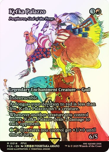 FOIL Kefka Palazzo (Purphoros, God of the Forge) ~ Final Fantasy [ NM ] [ MTG ]