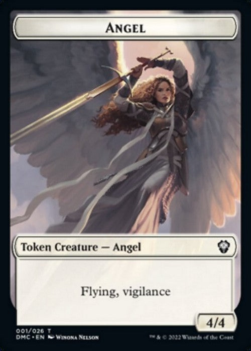 5 x White Angel Flying Vigilance 4/4 Token ~ Various Editions [ EX ] [ MTG ]