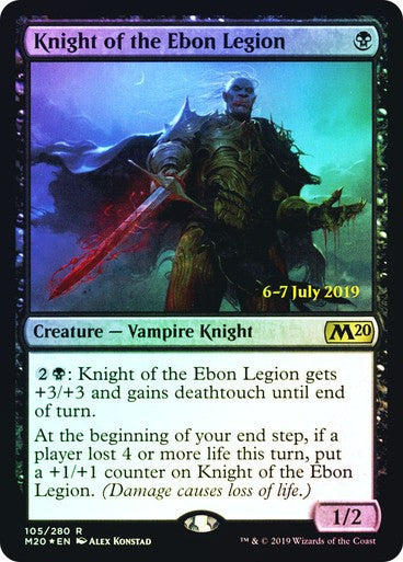 FOIL Knight of the Ebon Legion ~ Prerelease Core 2020 [ NM ] [ Magic MTG ]