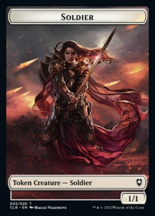 5 x White Soldier 1/1 Token ~ from Various Editions [ EX ] [ Magic MTG ]