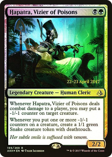 FOIL Hapatra, Vizier of Poisons ~ Prerelease Amonkhet [ EX ] [ Magic MTG ]
