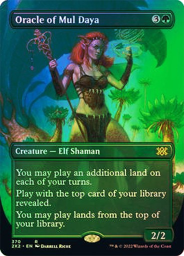 FOIL BORDERLESS Oracle of Mul Daya ~ Double Masters 2022 [ NM ] [ Magic MTG ]