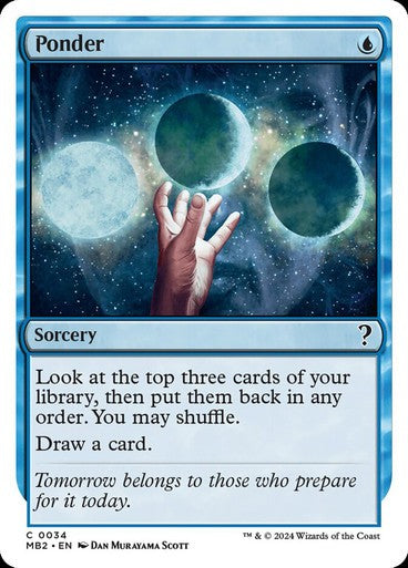 Ponder ~ Mystery Booster 2 [ NM ] [ Magic MTG ]
