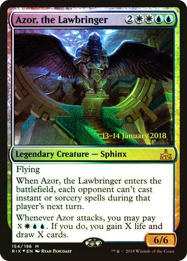 FOIL Azor, the Lawbringer ~ Prerelease Rivals of Ixalan [ EX ] [ Magic MTG ]