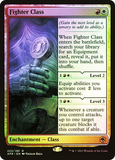 FOIL Fighter Class ~ Adventures in the Forgotten Realms [ NM ] [ Magic MTG ]