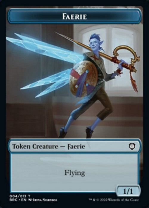 5 x Blue Faerie Flying 1/1 Token ~ Random Sets [ EX ] [ Magic MTG ]