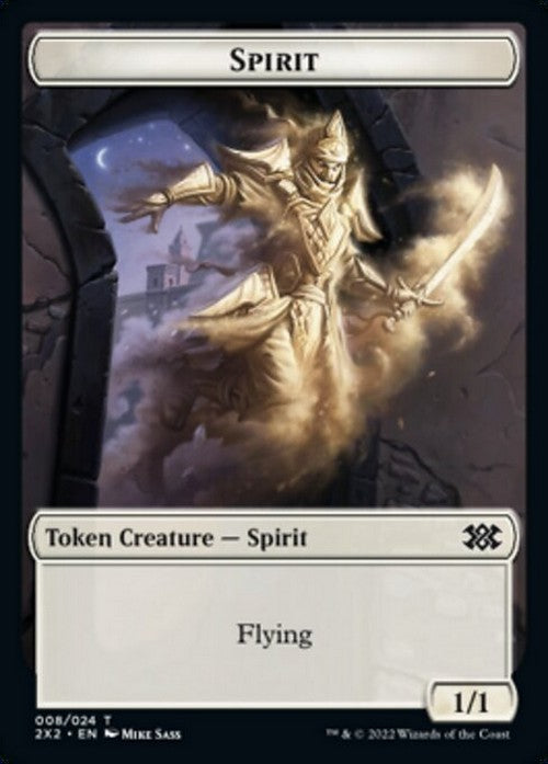 5 x White Spirit Flying 1/1 Token ~ Random Sets [ EX ] [ Magic MTG ]