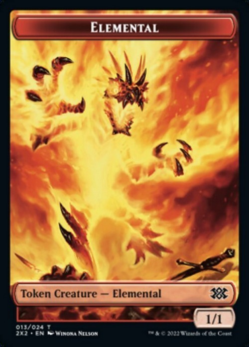 5 x Red Elemental 1/1 Token ~ from Various Editions [ EX ] [ Magic MTG ]