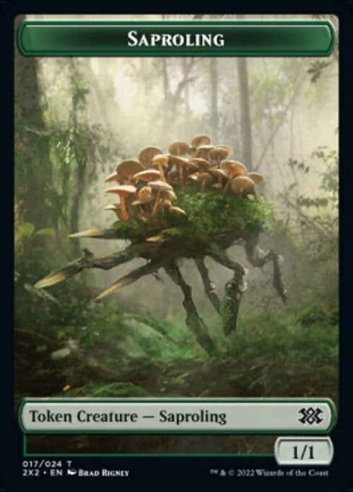 5 x Green Saproling 1/1 Token ~ from Various Editions [ EX ] [ Magic MTG ]