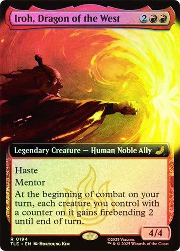 FOIL BORDERLESS Iroh, Dragon of the West ~ Avatar: The Last Airbender [ NM ]