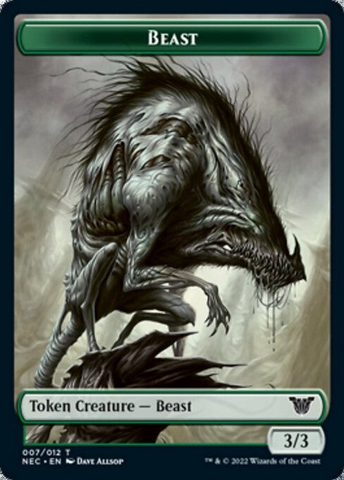 5 x Green Beast 3/3 Token ~ from Various Editions [ EX ] [ Magic MTG ]