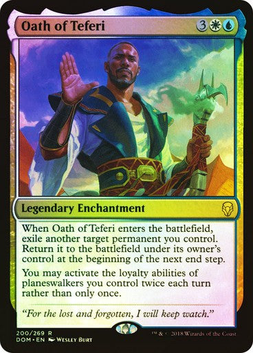 FOIL Oath of Teferi ~ Dominaria [ EX ] [ Magic MTG ]