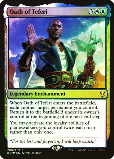 FOIL Oath of Teferi ~ Prerelease Dominaria [ EX ] [ Magic MTG ]