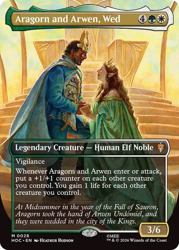Aragorn and Arwen, Wed ~ The Hobbit [ EX ] [ Magic MTG ]