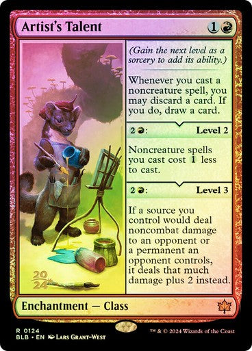 FOIL Artist's Talent ~ Prerelease Bloomburrow [ NM ] [ Magic MTG ]