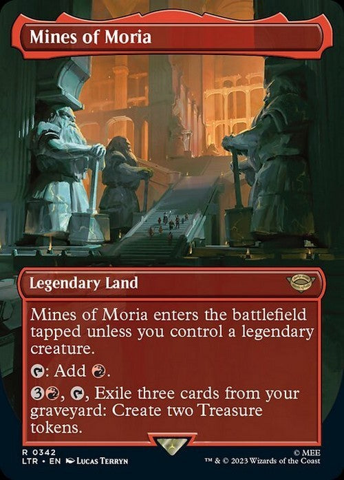 BORDERLESS Mines of Moria ~ The Lord of the Rings [ NM ] [ Magic MTG ]