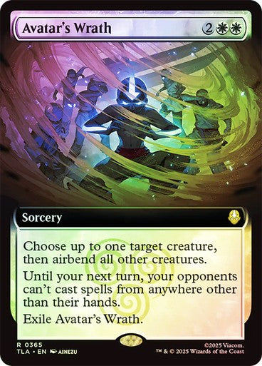 FOIL BORDERLESS Avatar's Wrath ~ Avatar: The Last Airbender [ NM ] [ Magic MTG ]