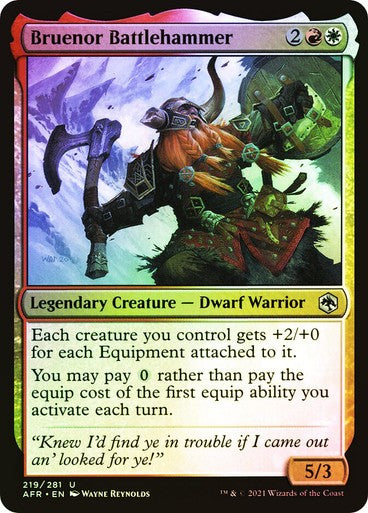 FOIL Bruenor Battlehammer ~ Adventures in the Forgotten Realms [ NM ] [ MTG ]
