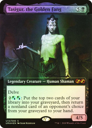 FOIL BORDERLESS Tasigur, the Golden Fang ~ Ultimate Masters [ EX ] [ Magic MTG ]
