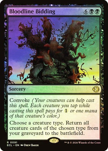 FOIL Bloodline Bidding ~ Lorwyn Eclipsed [ NM ] [ Magic MTG ]