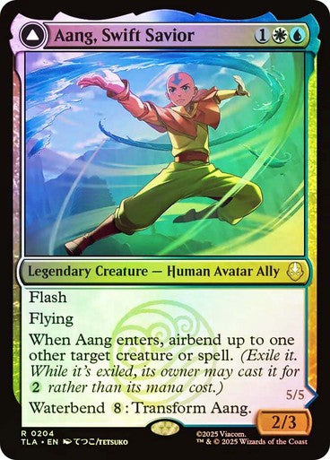 FOIL Aang, Swift Savior ~ Avatar: The Last Airbender [ NM ] [ Magic MTG ]