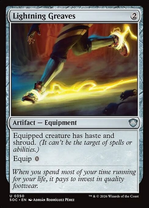 Lightning Greaves ~ Commander: Secrets of Strixhaven [ NM ] [ Magic MTG ]