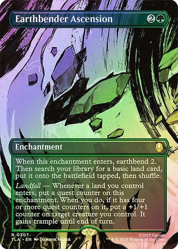 FOIL BORDERLESS Earthbender Ascension ~ Avatar: The Last Airbender [ NM ]