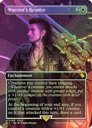 FOIL Warrior's Resolve ~ Commander: Final Fantasy [ NM ] [ Magic MTG ]