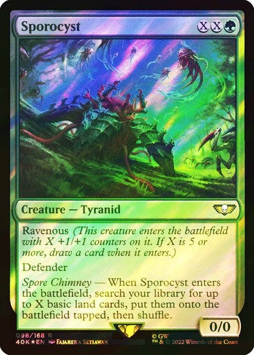 FOIL SURGE Sporocyst ~ Commander: Warhammer 40,000 [ PLAYED ] [ Magic MTG ]