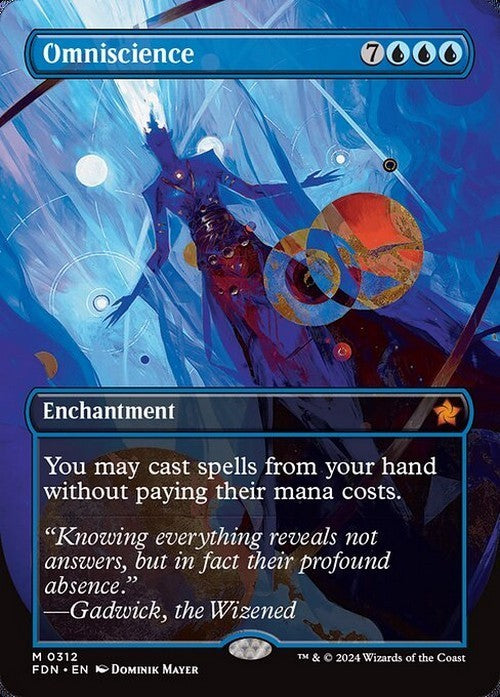 ALTERNATE Omniscience ~ Foundations [ NM ] [ Magic MTG ]