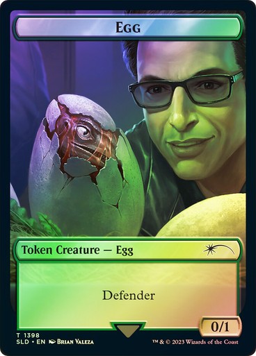 FOIL Egg Token ~ Universes Beyond: Jurassic World [ NM ] [ Magic MTG ]