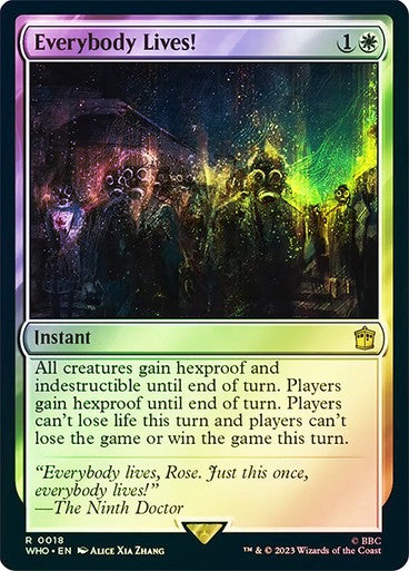 FOIL Everybody Lives! ~ Commander: Doctor Who [ NM ] [ Magic MTG ]