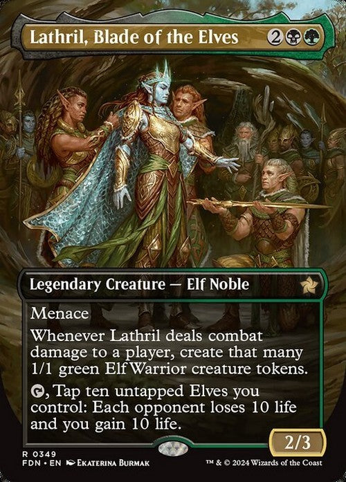 ALTERNATE Lathril, Blade of the Elves ~ Foundations [ NM ] [ Magic MTG ]