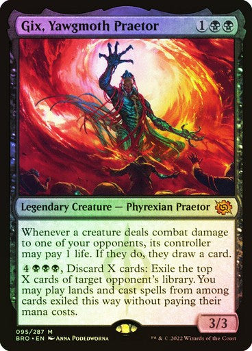 FOIL Gix, Yawgmoth Praetor ~ The Brothers' War [ NM ] [ Magic MTG ]