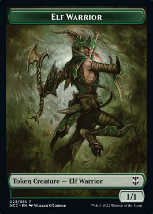 5 x Green Elf Warrior 1/1 Token ~ Random Sets [ EX ] [ Magic MTG ]